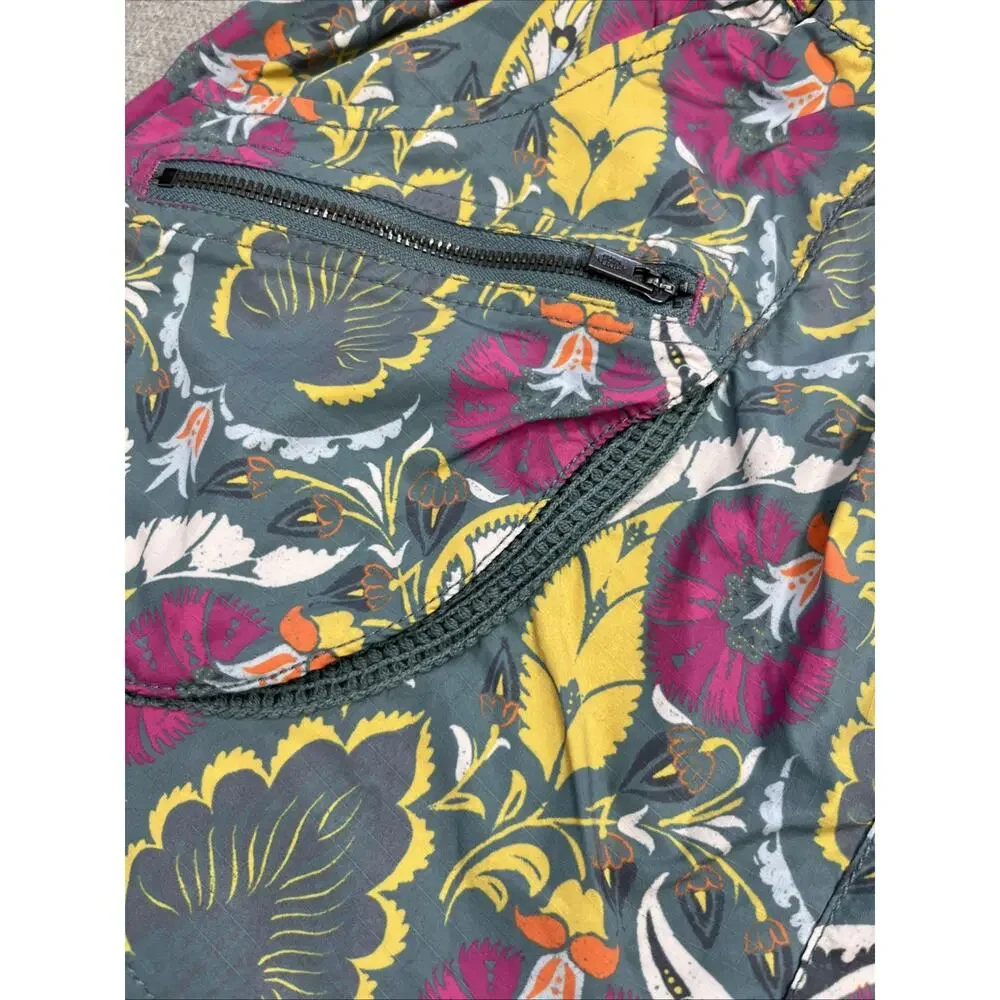 Free People Movement XS Off the Grid Cargo Utility Shorts Floral Ribbed Tank